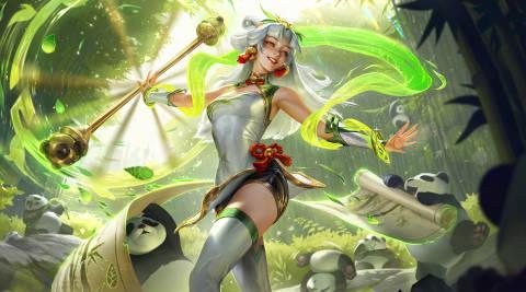 《LOL熊猫娃娃拉克丝海外限玩？实测Sixfast一键解锁国服新皮肤！》