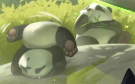 刷到熊猫拉克丝新皮肤原画时，我正被网飞卡得想砸电脑——海外党的痛，谁懂啊