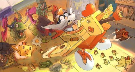 《英雄联盟》积木皮肤爆火!飞鸡库奇原画设计全过程曝光,网友直呼太会玩