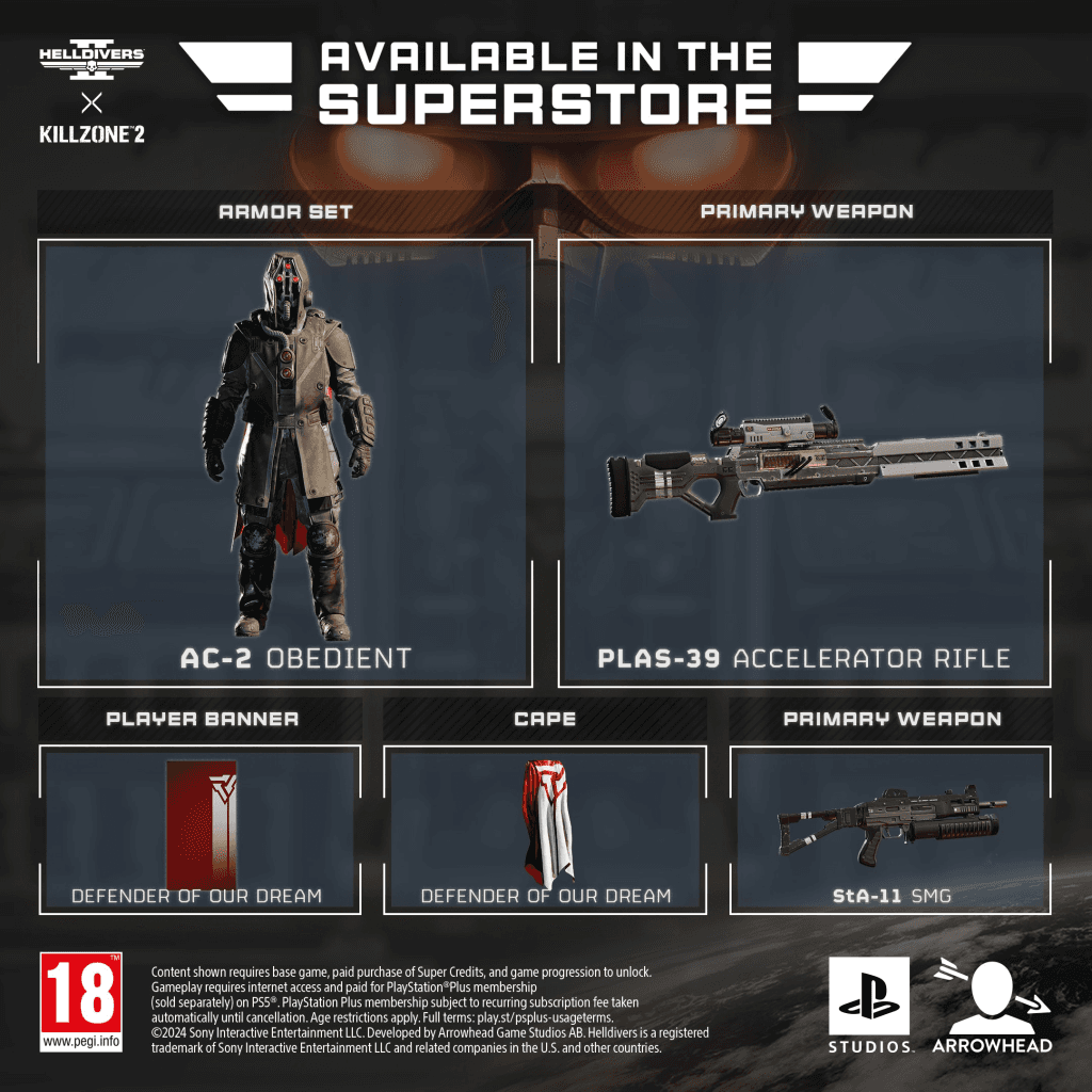 地狱潜兵 》x杀戮地带 2联动内容第二波免费放送!